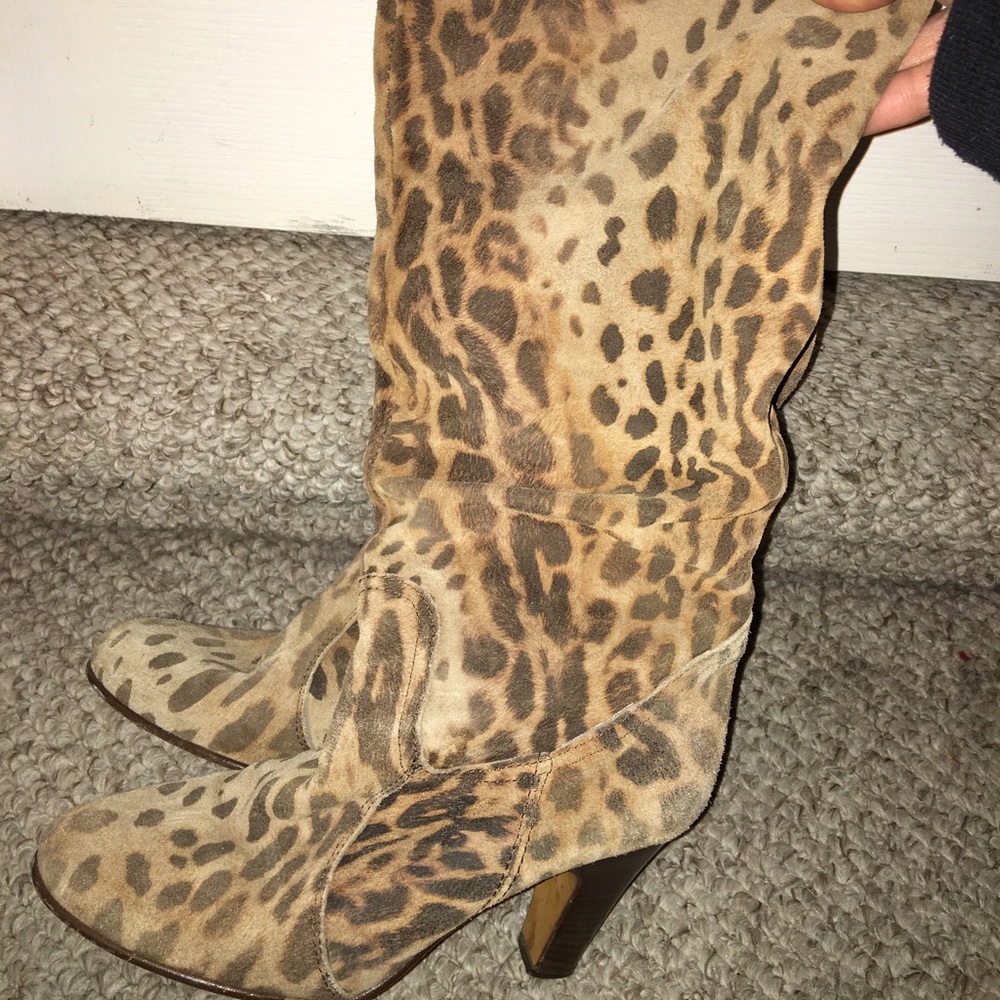 Aldo Leopard Below the Knee Boots